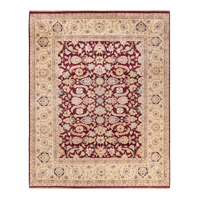 Overton Hand Knotted Wool Vintage Inspired Traditional Mogul Red Area Rug - 8 x 10