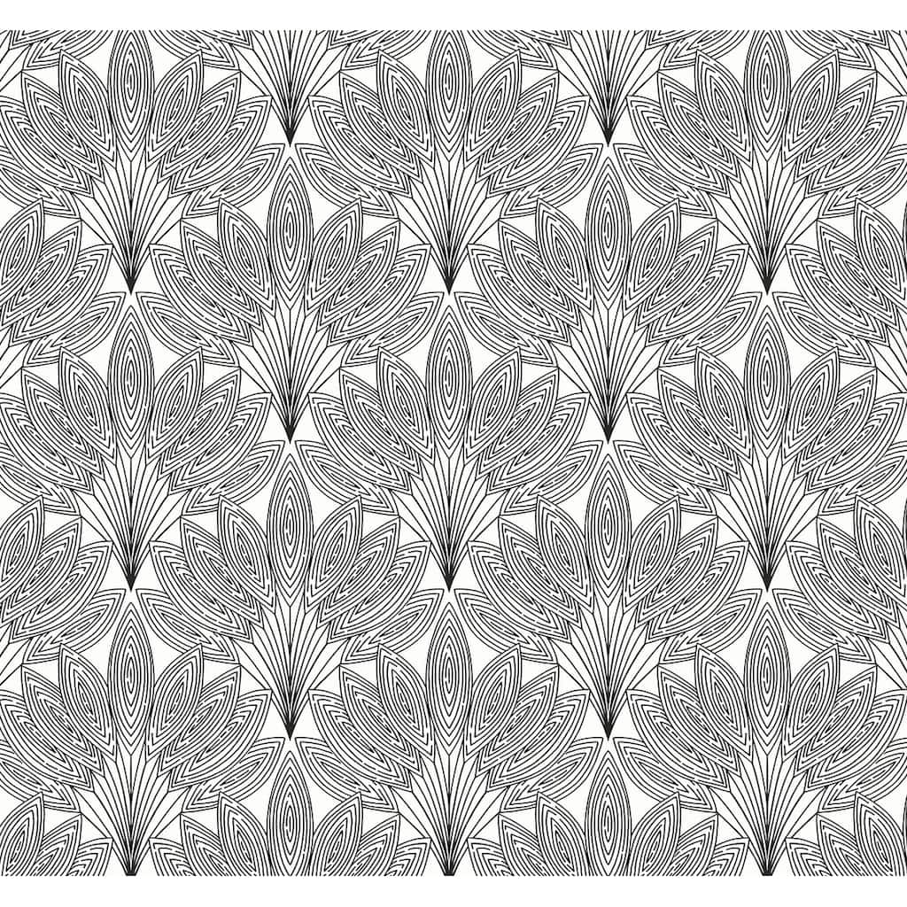 NextWall Peacock Leaves Peel and Stick Wallpaper