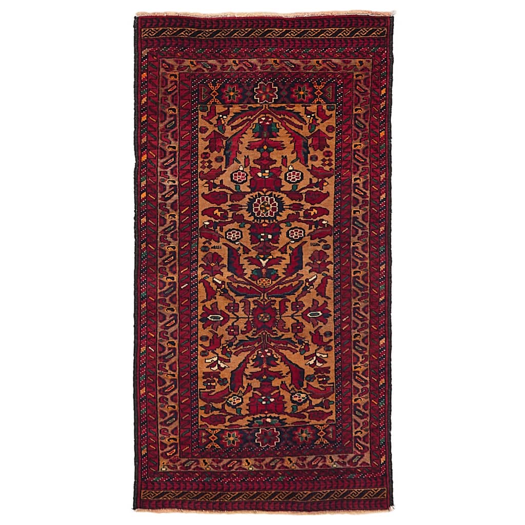 ECARPETGALLERY Hand-knotted Teimani Burnt Orange Wool Rug - 2'11 x 5'8