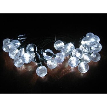 Smart Solar 3732WR30 Solar Light String with Crystal Ball Covers