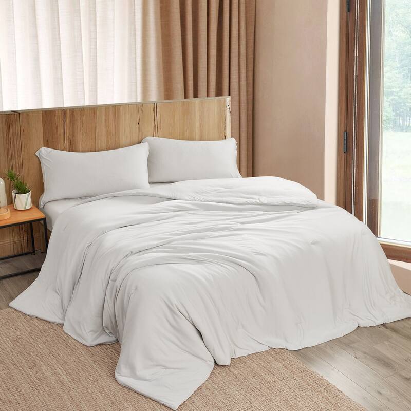 Cooler Than Cool - Coma Inducer® Oversized Comforter Set - Gray Stripe - King