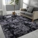 preview thumbnail 73 of 130, Modern Indoor Area Rug Tie-Dyed Carpet for Living Room Bedroom Nursery 6'x9' - Tie-dye dark grey - Rectangle