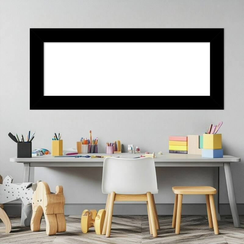 Amanti Art Basic Black Framed Dry Erase Magnetic Board
