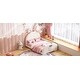 preview thumbnail 20 of 19, Twin size Upholstered Rabbit-Shape Princess Bed, Twin Size Platform Bed with Headboard and Footboard