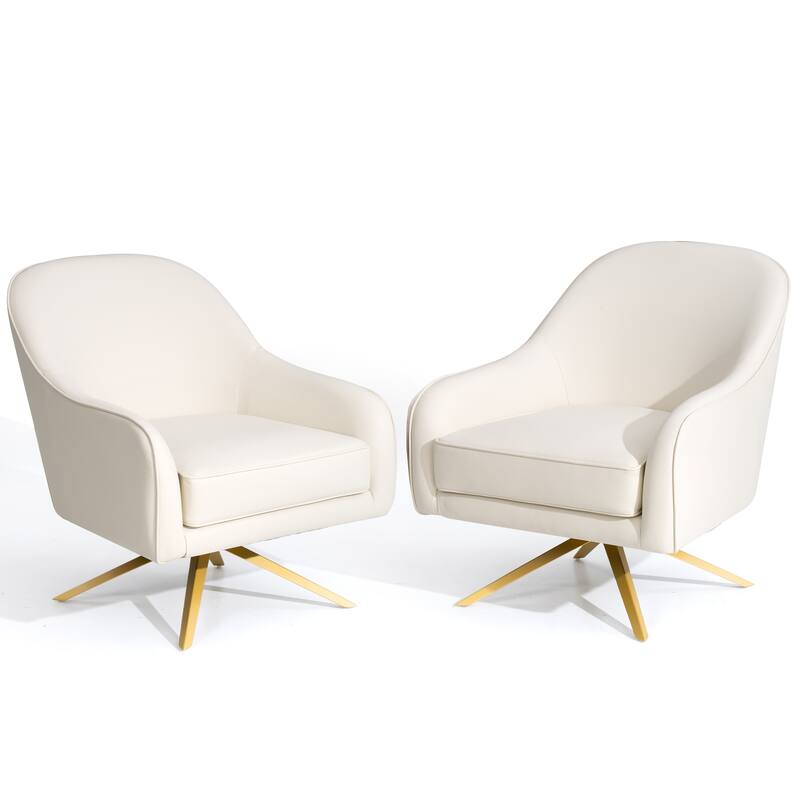 PU Faux Leather Swivel Accent Sofa Chair