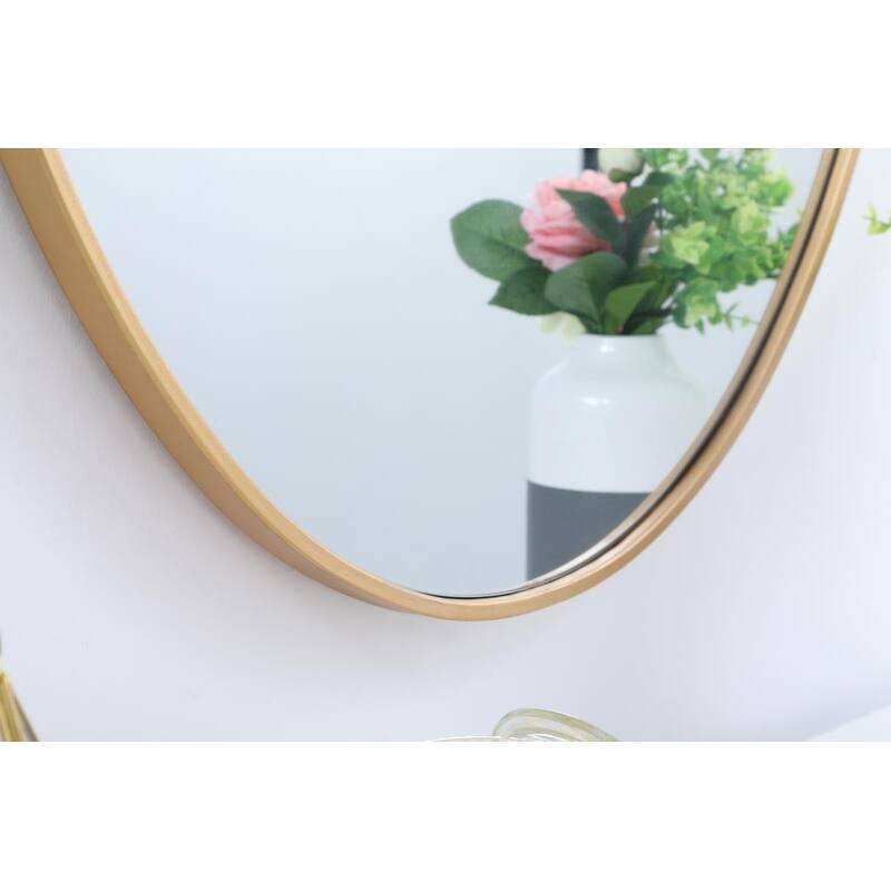Carson Carrington Labbemala Metal Frame Oval Mirror