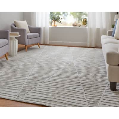 Grand Bazaar Huntley Hand Woven Geometric Modern Area Rug