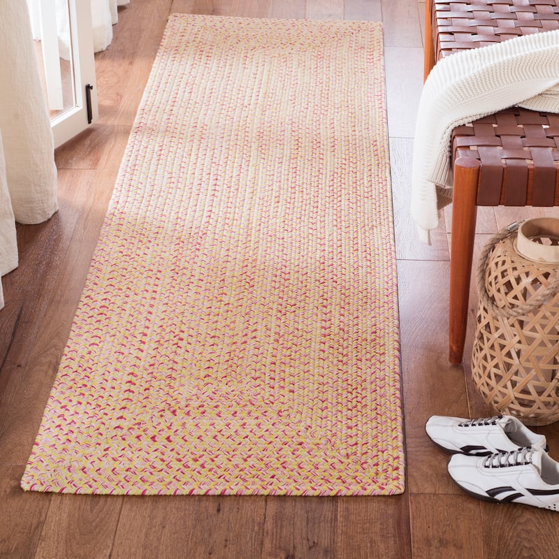 SAFAVIEH Handmade Braided Mariea Country Cotton Rug - 2'3" x 8' Runner - Multi