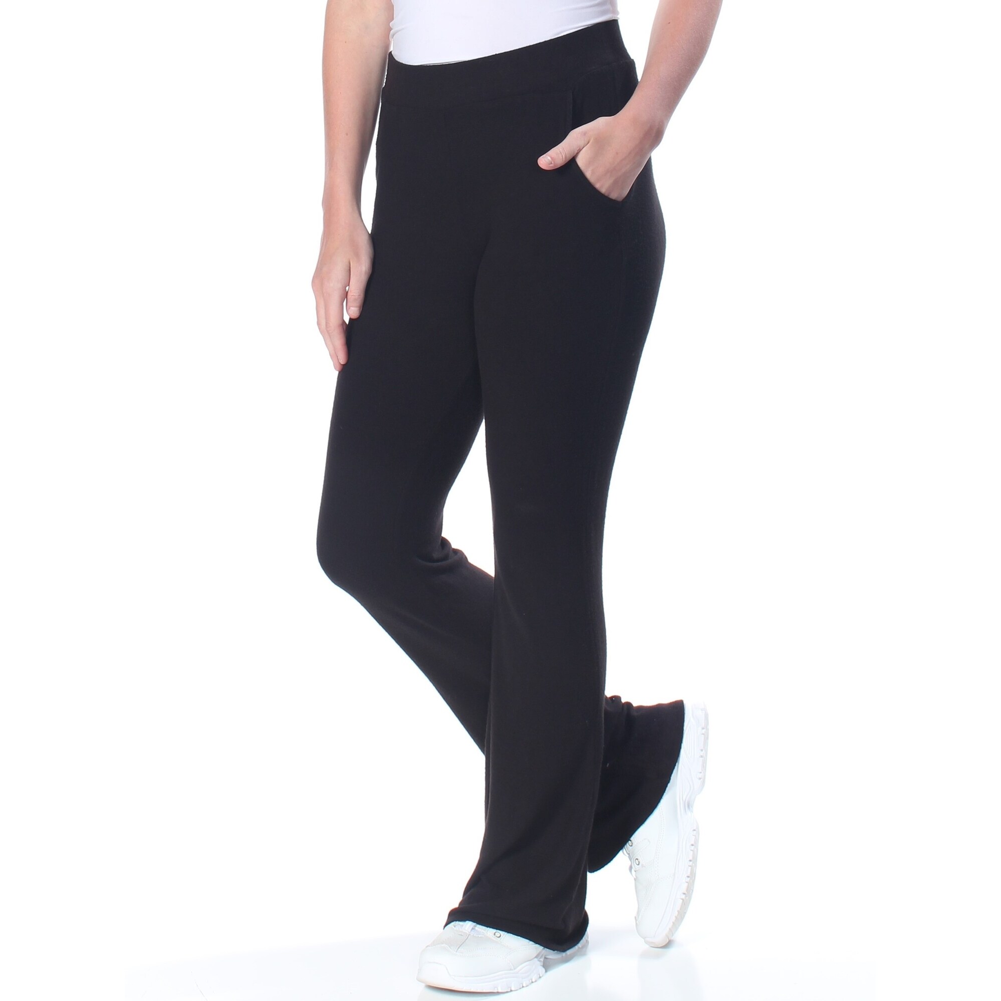 Shop Guess Womens Black Flare Pants Size S Overstock 30729348