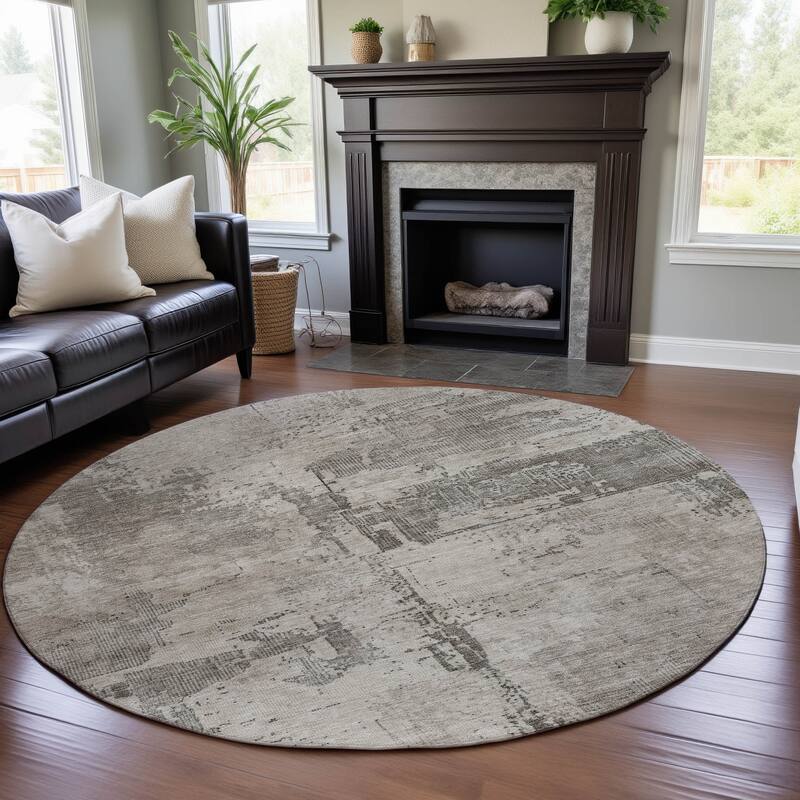 Premium Washable Super Soft Chic Mayfield Rug - Linen - 8' x 8'
