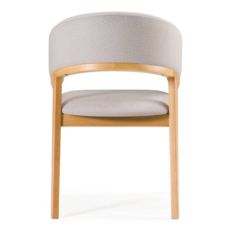 Modrest Truman Mid-Century Modern Grey & Natural Oak Dining Chair