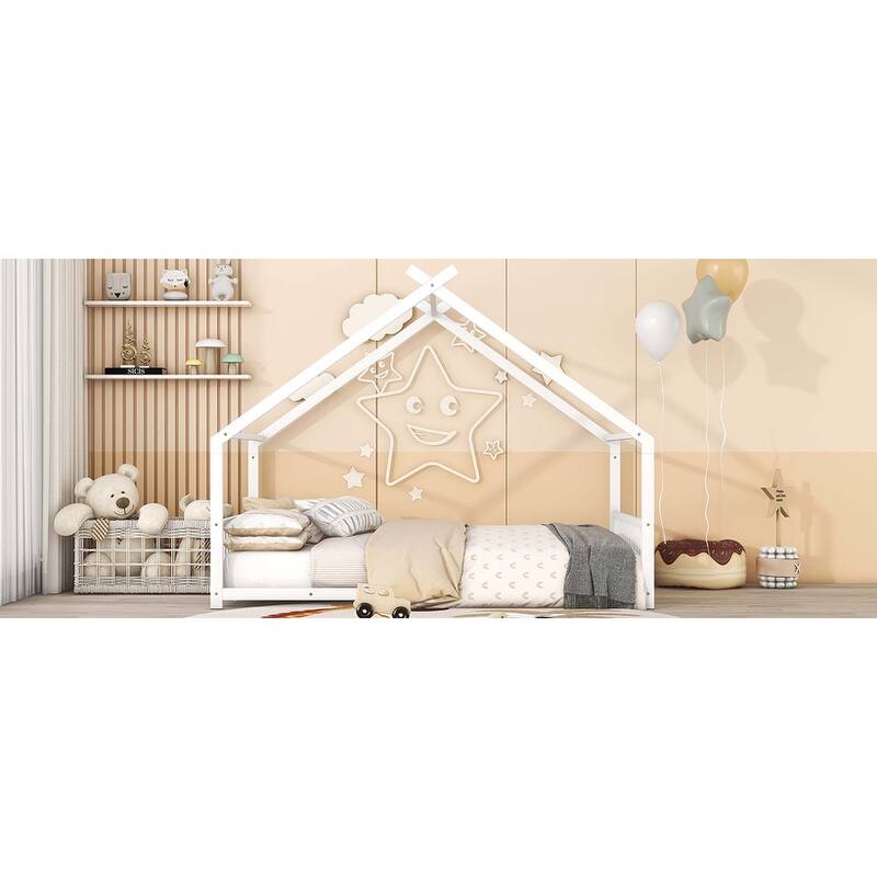 Metal House Bed for Bedroom