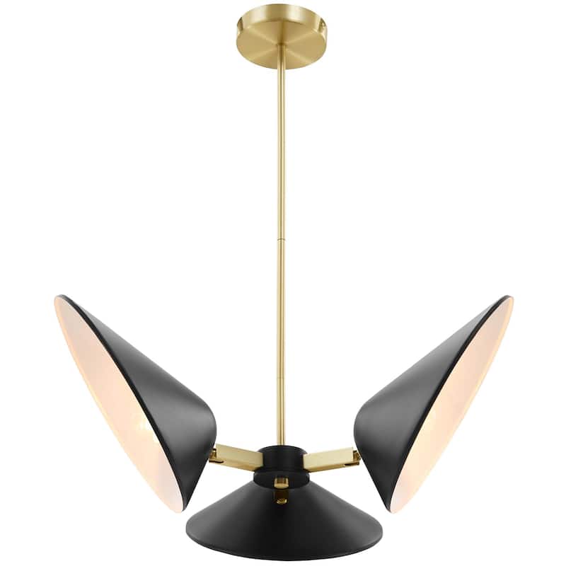Journey 3-Light 3" Arm Pendant - Black