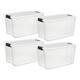 STERILITE Clear 70-quart Ultra Latch Storage Boxes (Set of 4) - Case of 4