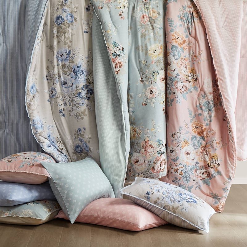 Madison Park Essentials Heather Vintage-inspired Collection floral print Comforter Set