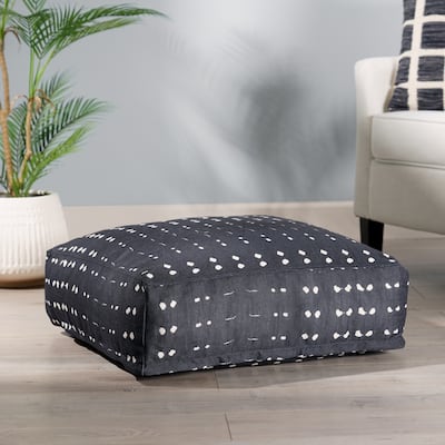 Ivey Indoor Fabric Square Pouf by Christopher Knight Home