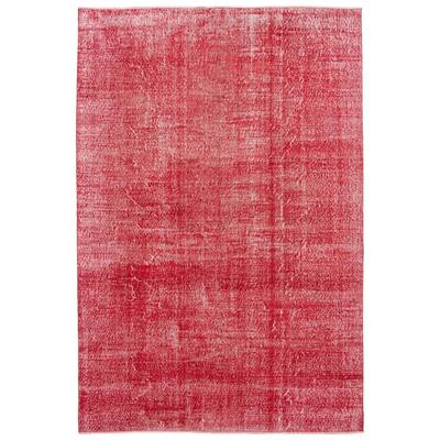 ECARPETGALLERY Hand-knotted Color Transition Dark Red Wool Rug - 6'9 x 10'1