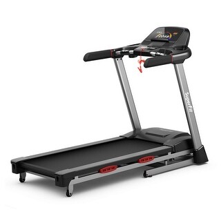 4.75 HP Folding Treadmill with Auto Incline and 20 Preset Programs-Black - 74" x 32.5" x 52.7" (L x W x H)