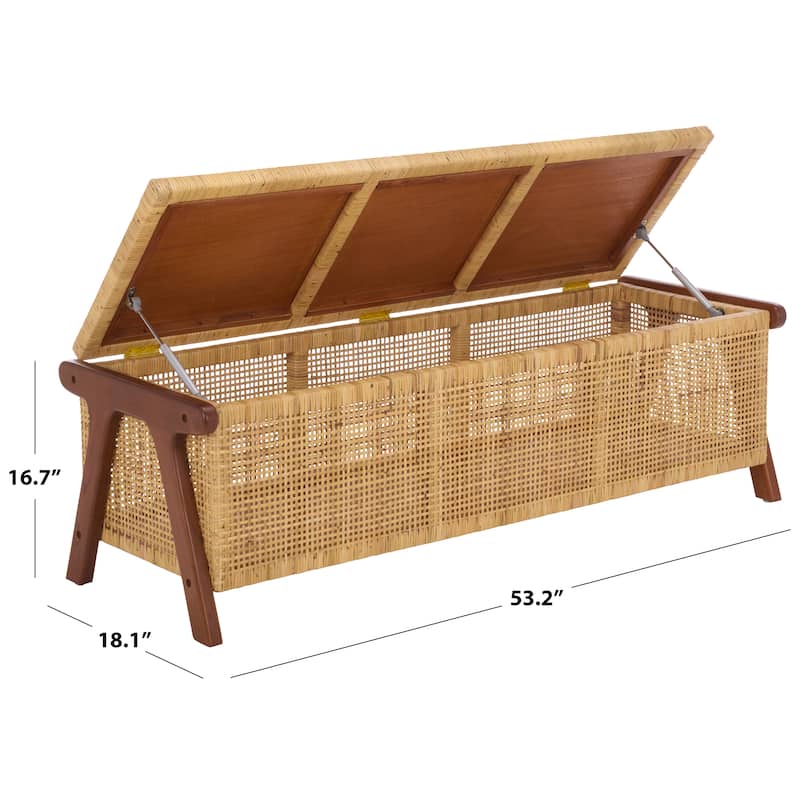 SAFAVIEH Couture Irena Storage Trunk - 53"W x 18"D x 17"H