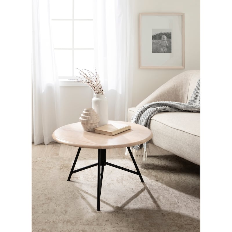 Kate and Laurel Pallson Round Wood Coffee Table