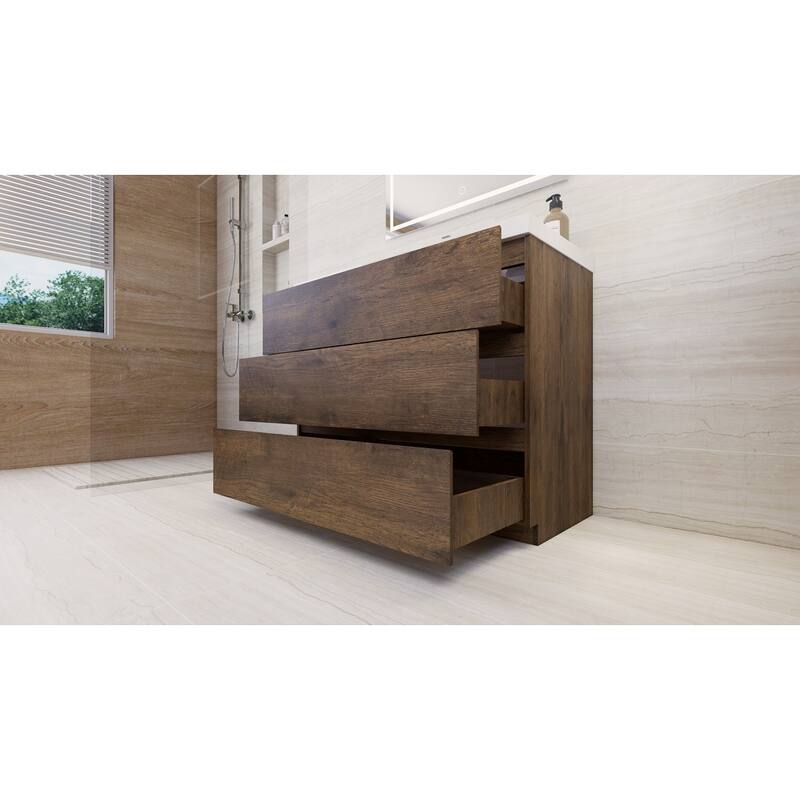 Aron 42'' Freestanding Vanity with Reinforced Acrylic Sink