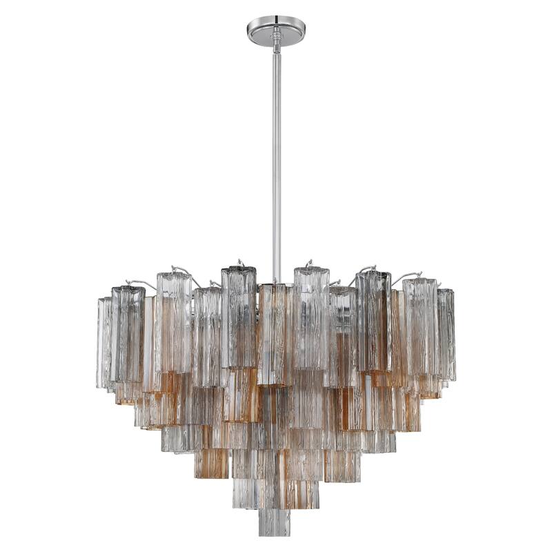Addis 16 Light Polished Chrome Chandelier - 32"W x 21.5"H x 32"D