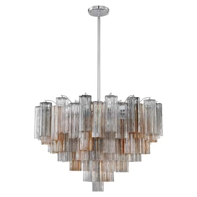 Addis 16 Light Polished Chrome Chandelier - 32"W x 21.5"H x 32"D