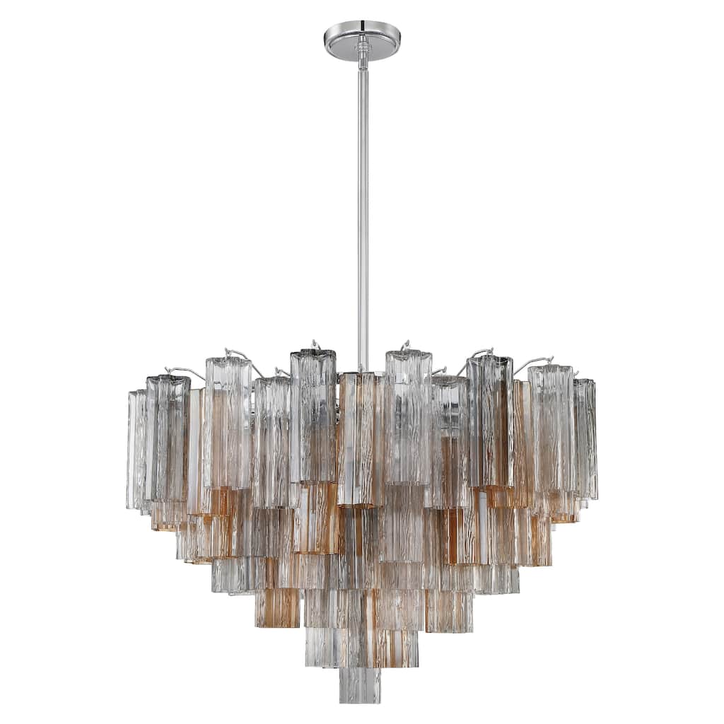 Addis 16 Light Polished Chrome Chandelier - 32"W x 21.5"H x 32"D