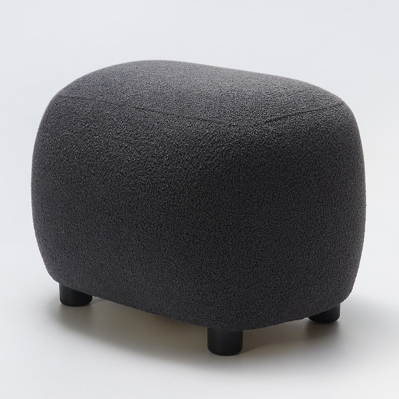 KINWELL 23" W Boucle Upholstered Footstool Ottoman Sofa Chair Footrest