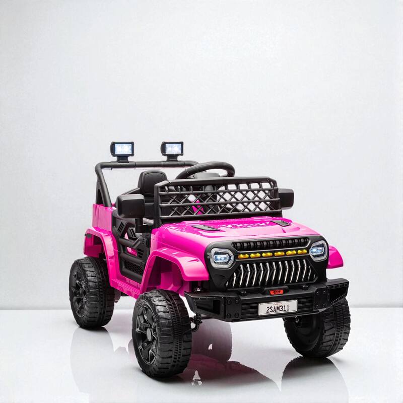 12V Kids Ride-On Truck, UTV with Remote Control, 3 Speeds, LED Lights, Music & Suspension Wheels for 3-6 Years