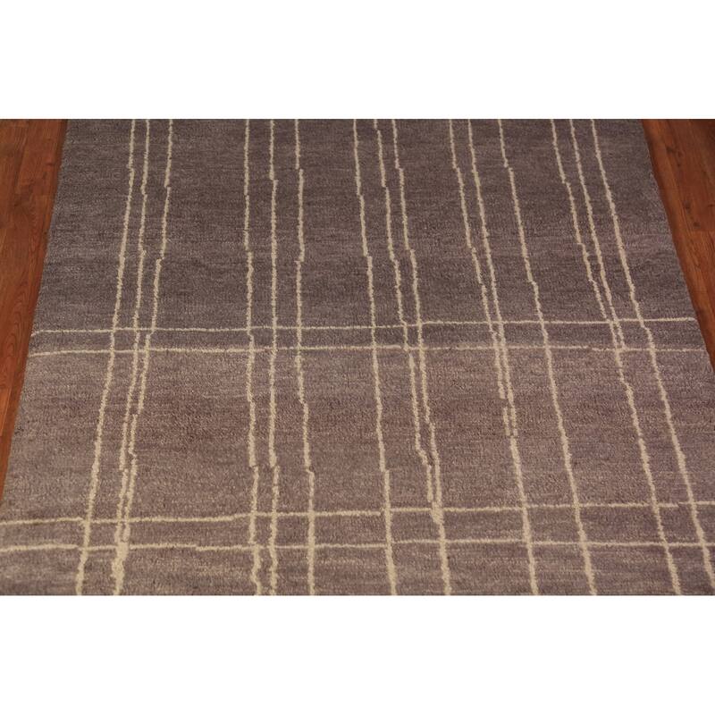 Moroccan Indian Area Rug Handmade Wool Carpet - 5'1" x 7'11"