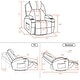 preview thumbnail 40 of 46, MCombo Manual Swivel Glider Rocker Recliner Chair with Massage and Heat, Faux Leather 8031