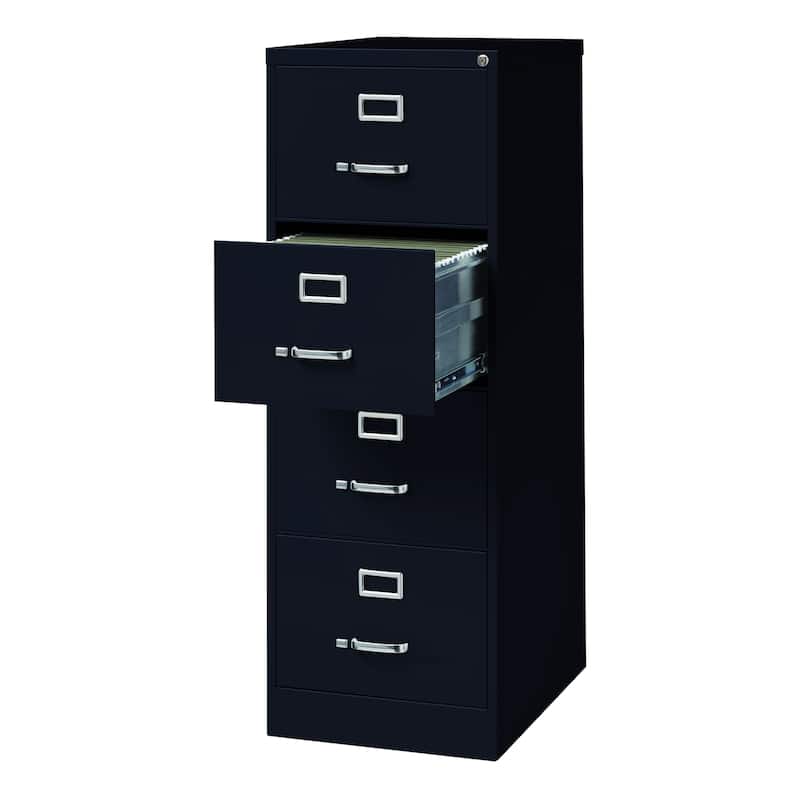 Hirsh 25-inch Deep 4-drawer Legal-size Commercial Vertical File Cabinet - Black
