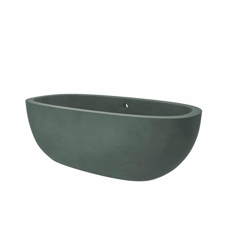 Avalon NativeStone Freestanding Soaking Tub - 72" - Forest