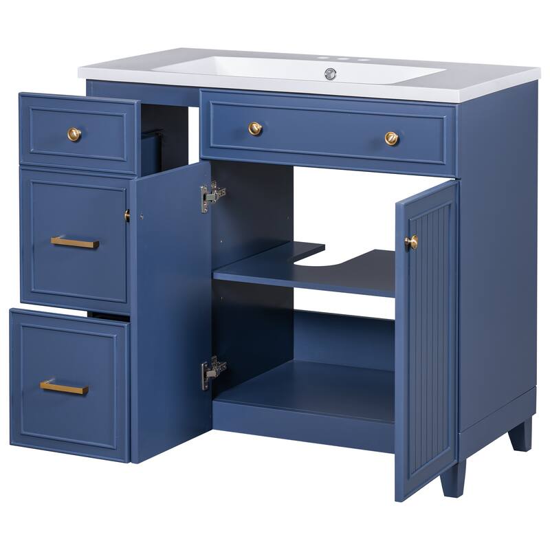 MDF Bathroom Vanity with Resin Sink