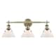 Option Aged Brass with Opal Shades
