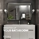 preview thumbnail 5 of 5, Eviva Sax 42" x 30" Rectangular Chrome Metal Framed Mirror