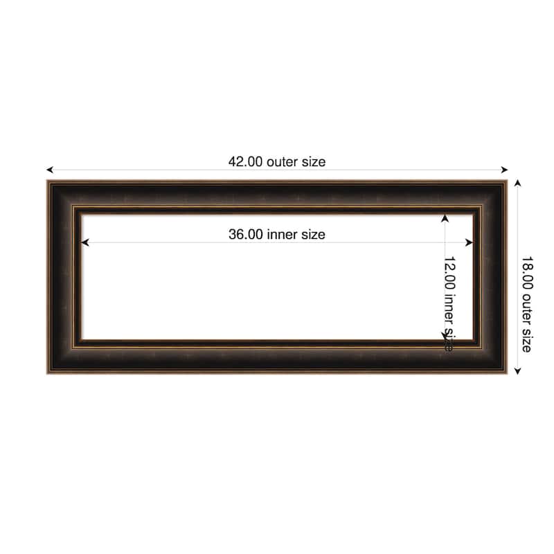 Amanti Art Villa Oil Rubbed Bronze Framed Dry Erase Magnetic Board - 42 x 18 in
