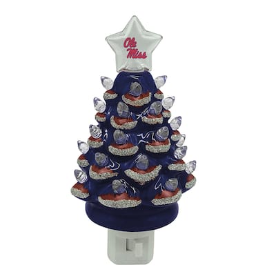 6.5" Ole Miss Xmas Tree Nite Lite
