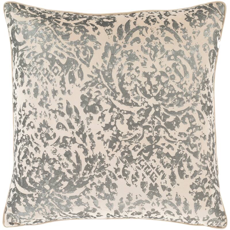 Artistic Weavers Silver Orchid Barriscale 18-inch Throw Down or Poly Filled Throw Pillow - Polyester - Silver