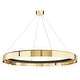 preview thumbnail 1 of 4, Hudson Valley Tribeca Large LED Chandelier Aged Brass