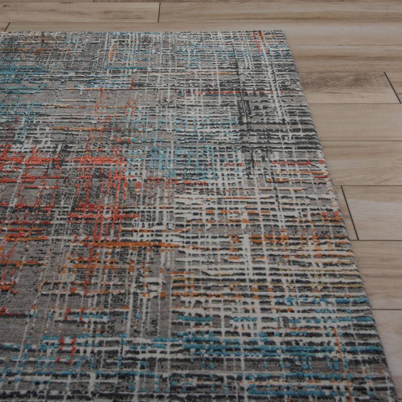 Alora Decor Cosmopolitan Modern Gray Wool/Tencel Area Rug