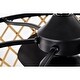 preview thumbnail 11 of 15, Annas 25 Inch Matte Black and Gold cage Finish Ceiling Lighted Fandelire with Remote