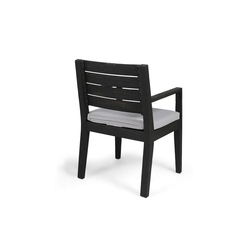 6 Piece Patio Furniture Set, Acacia Wood Outdoor Table and Chair Set with Rectangular Table, 4 Chairs and 1 Bench聽