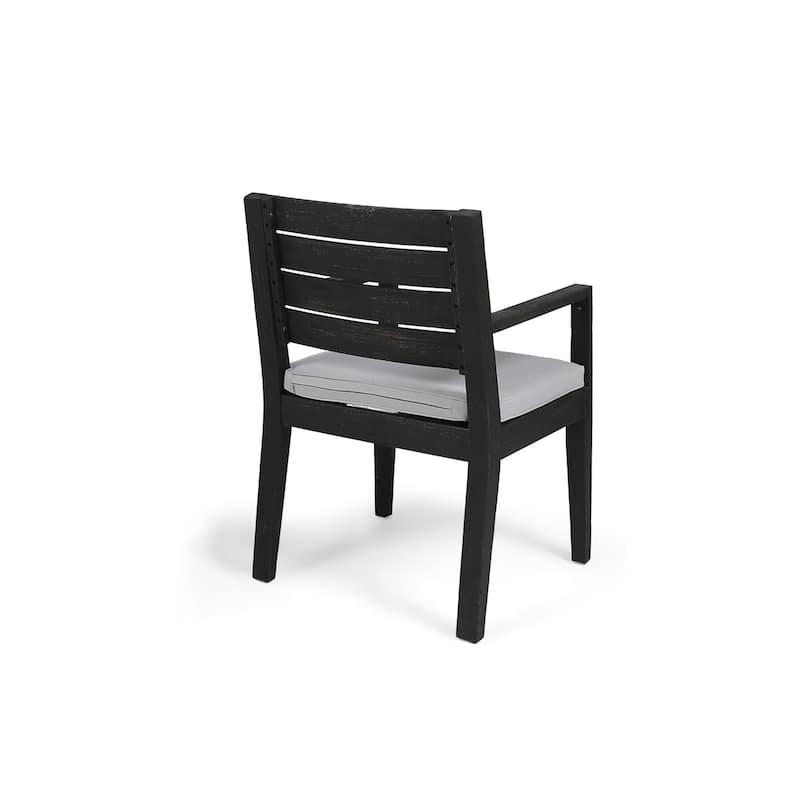 Outdoor 6 Seater Acacia Wood Dining Furniture Set with Cushions