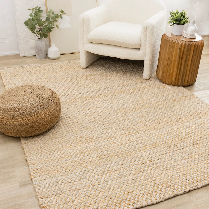 Jute Collection - Natural Handmade Light Oak Area Rug