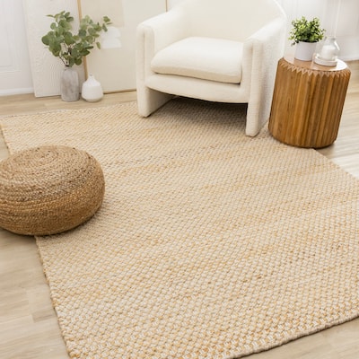 Jute Collection - Natural Handmade Light Oak Area Rug
