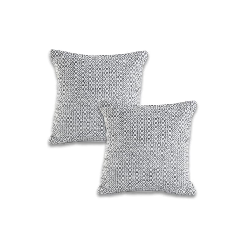 Sevita Seaside Chevron Natural Cotton Square 18"x18" Throw Pillow, Set of 2 or 4