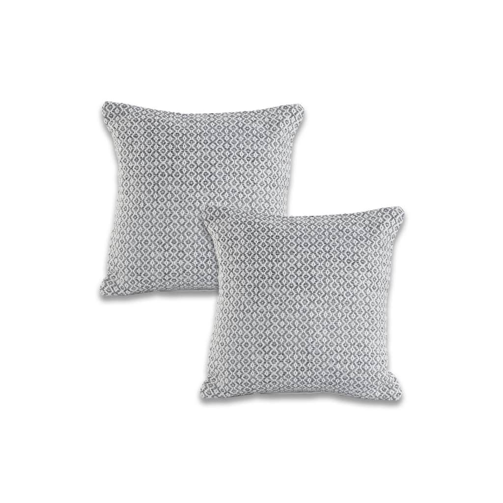 Sevita Seaside Chevron Natural Cotton Square 18"x18" Throw Pillow, Set of 2 or 4