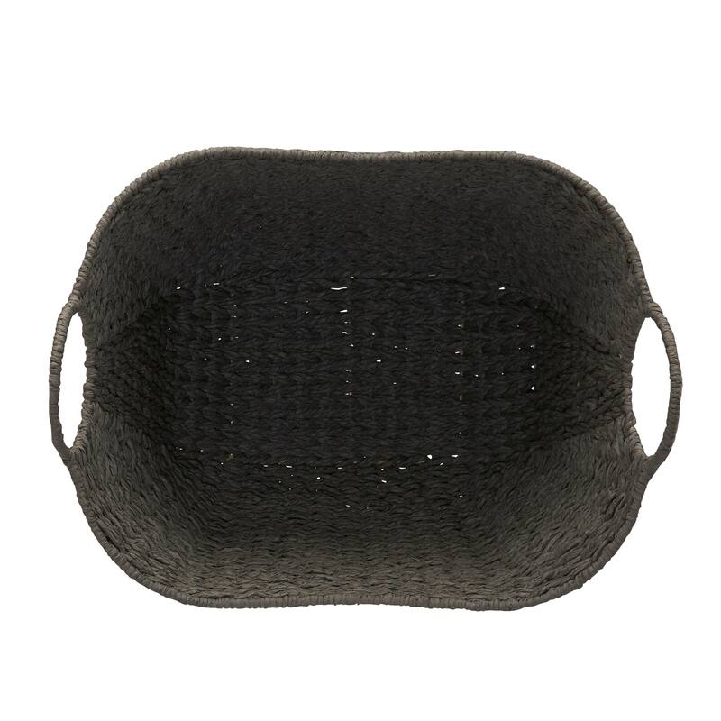 Household Essentials Woven Paper Rope Storage Basket with Handles